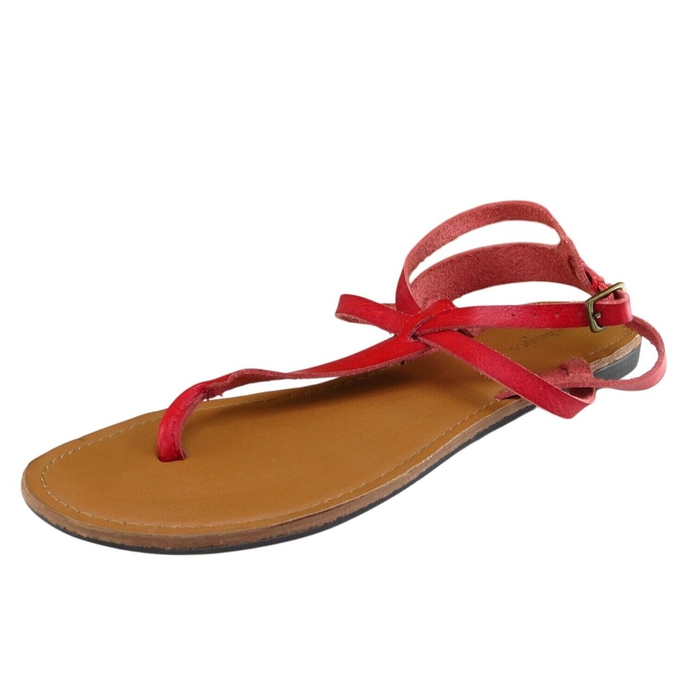 G.H. Bass & Co.‎ Sz 10 M Red Thong Synthetic Women Sandals